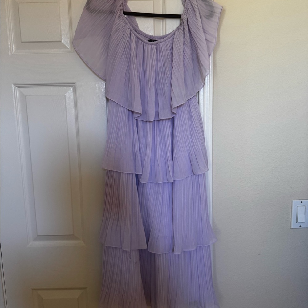 Lulu's Lavender Pleated Dress